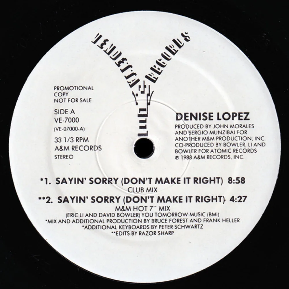 Denise Lopez - Sayin' Sorry (Don't Make It Right)