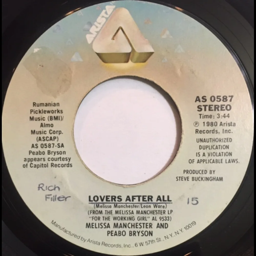 Melissa Manchester - Lovers After All / Happier Than I've Ever Been