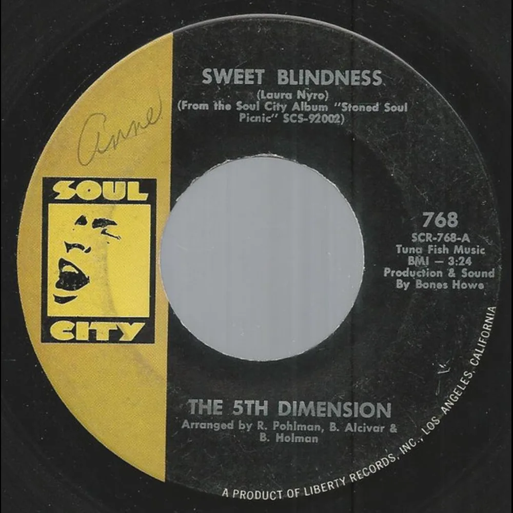 The 5th Dimension - Sweet Blindness / Bobbie's Blues (Who Do You Think Of?)