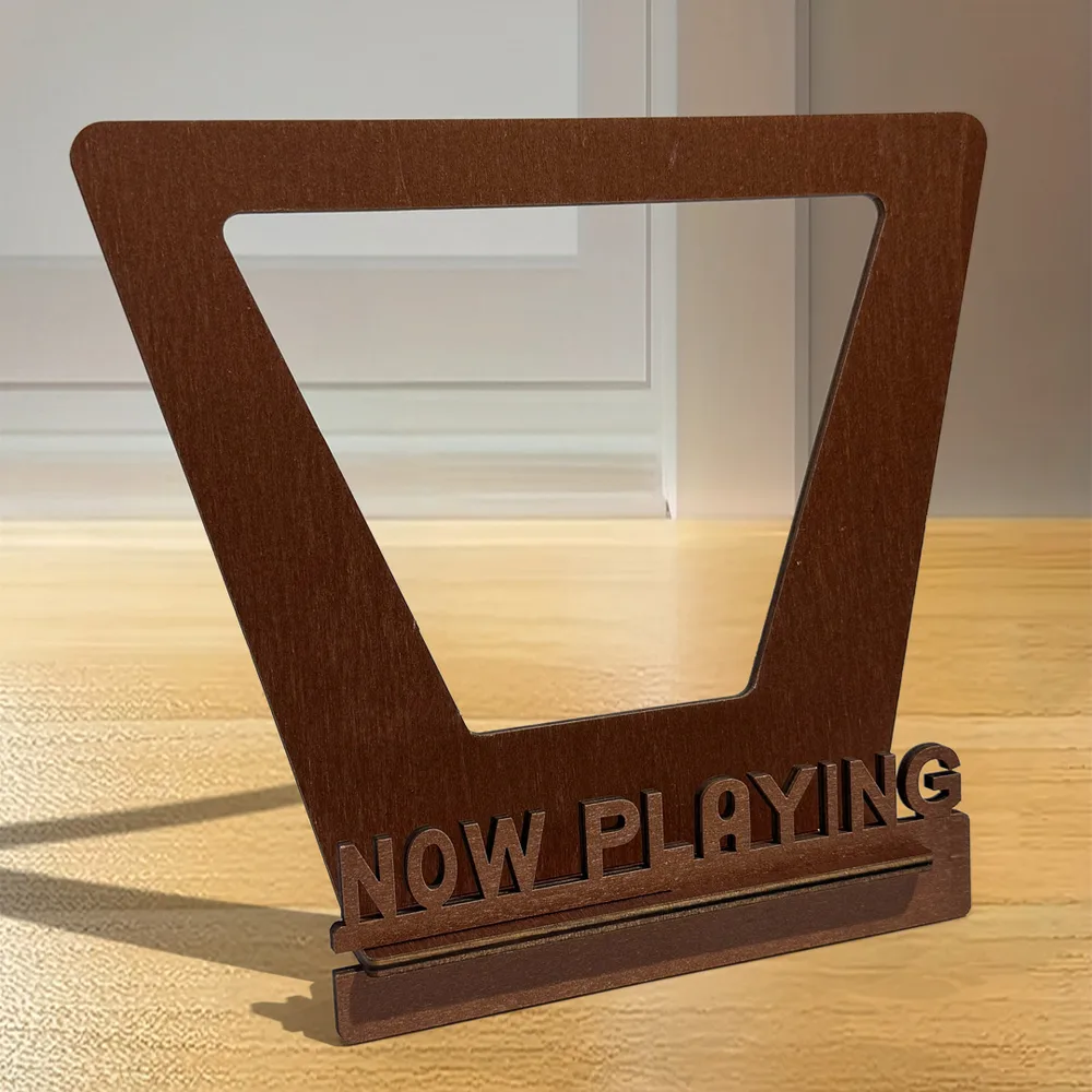 Soporte de discos de madera "Now Playing" - Soporte de discos de madera "Now Playing"